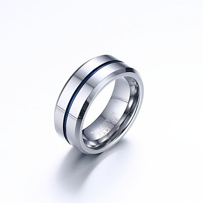 A Minimalist Men's Ring Made Of Tungsten Steel, Perfect As A Gift