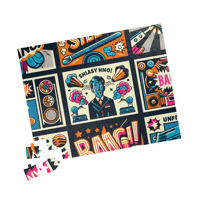 Colorful Retro Graphic Puzzle – Fun Family Game, Unique Gift, Home Decor, Art Prints, Brain Teaser