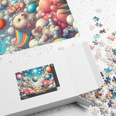 Colorful Rainbow Puzzle Adventure - 110, 252, 520, 1014-piece, Whimsical Art, Gift for Puzzle Lovers, Family Fun