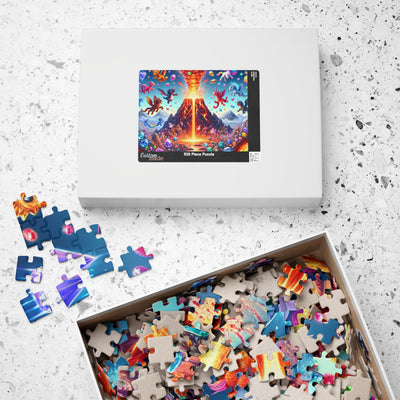 Magical Volcano Puzzles, Fantasy Art Jigsaw, Kids & Adults Puzzle Fun, Family Game Night, Gift for Puzzle Lovers