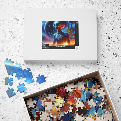 Digital Alien In Futuristic Landscapes V1 Puzzle (110, 252, 520, 1014-piece)