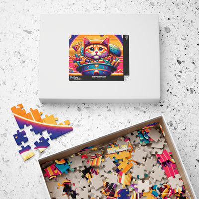 Digital Cat In Fantasy Food Characters V2 Puzzle (110, 252, 520, 1014-piece)