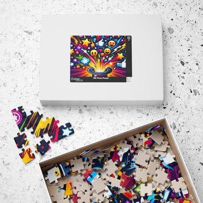Vibrant Emoji Puzzle – 110, 252, 520, 1014-Piece Jigsaw, Fun Family Activity, Gift for Kids and Adults, Game Night, Decorative Art
