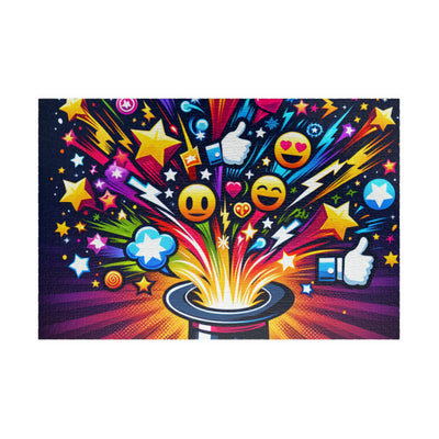 Vibrant Emoji Puzzle – 110, 252, 520, 1014-Piece Jigsaw, Fun Family Activity, Gift for Kids and Adults, Game Night, Decorative Art