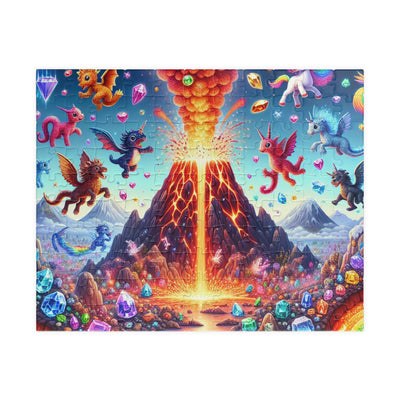 Magical Volcano Puzzles, Fantasy Art Jigsaw, Kids & Adults Puzzle Fun, Family Game Night, Gift for Puzzle Lovers