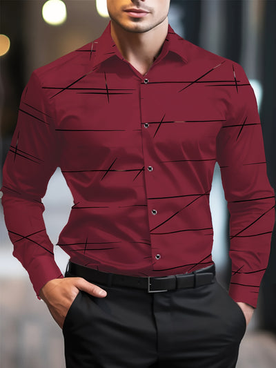 Men's Casual Navy Blue Slim Shirt