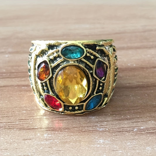 Creative Infinity Gloves Colorful zirconia Band Ring Personality Ring Party Commemorative Jewelry Gift Men / Women