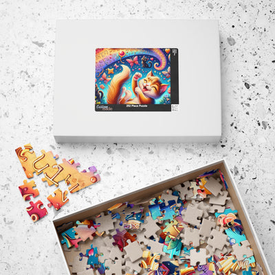 Cat-Themed Puzzle - Fun for Family Game Night, Gift for Cat Lovers, Colorful Artwork, Relaxation Activity, 110-1014 Pieces