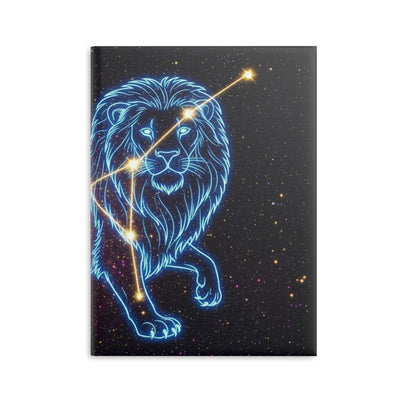 Cosmic Lion Hardcover Notebook, Astrological Journal, Stars Notebook, Gift for Astrology Lovers, Writing Journal, Constellation Diary