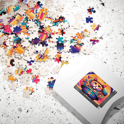Digital Cat In Fantasy Food Characters V2 Puzzle (110, 252, 520, 1014-piece)