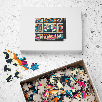 Colorful Retro Graphic Puzzle – Fun Family Game, Unique Gift, Home Decor, Art Prints, Brain Teaser