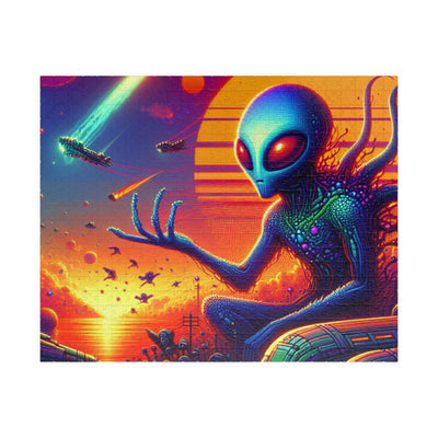 Digital Alien In Meme Mashups V1 Puzzle (110, 252, 520, 1014-piece)