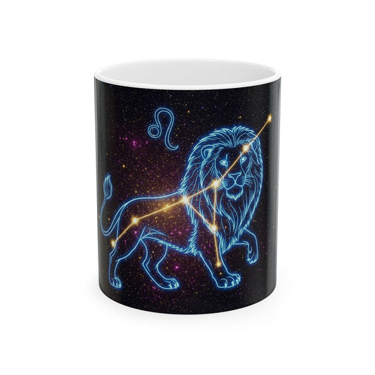 Leo Zodiac Ceramic Mug - Astrology Gift for Astrology Lovers, Personalized Birthday Gift, Constellation Coffee Cup, Horoscope Mug