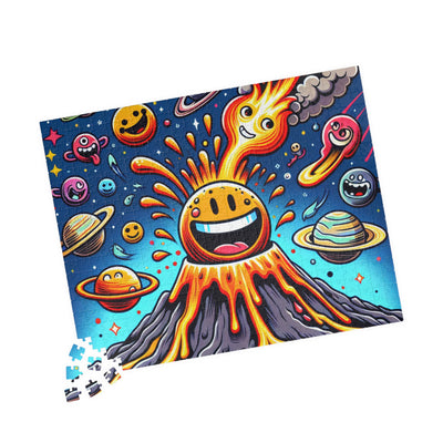 Colorful Volcano Puzzle - Fun Family Activity, Educational Gift, Stress Relief, Home Decor, Game Night