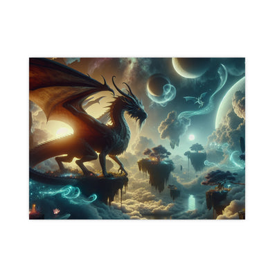 Mystical Dragon Wall Art Print, Fantasy Decor, Matte Poster for Home, Office, Gift for Dragon Lovers, Fantasy Art, Unique Room Decor