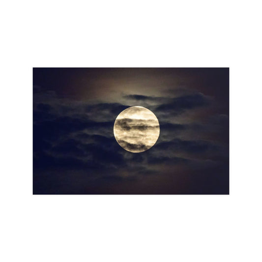 Moonlit Matte Poster - Serene Wall Art for Home Decor, Night Sky Print, Bedroom Aesthetic, Gift for Moon Lovers, Unique Decorative Artwork