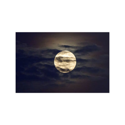Moonlit Matte Poster - Serene Wall Art for Home Decor, Night Sky Print, Bedroom Aesthetic, Gift for Moon Lovers, Unique Decorative Artwork