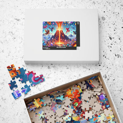 Magical Volcano Puzzles, Fantasy Art Jigsaw, Kids & Adults Puzzle Fun, Family Game Night, Gift for Puzzle Lovers