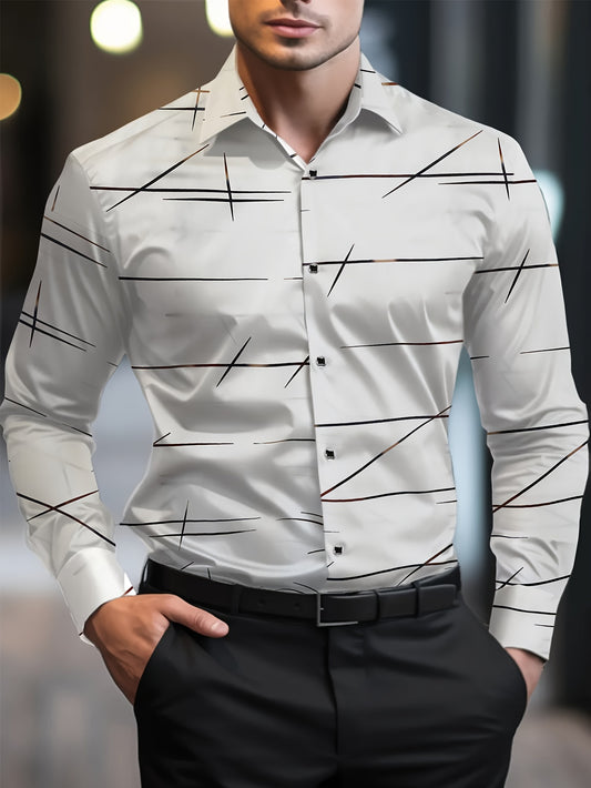 Men's Casual Navy Blue Slim Shirt