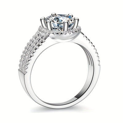 Radiant Moissanite Ring - Symbol of Eternal Love - Perfect for Weddings, Proposals, Anniversaries, & Birthdays - Timeless Design, Dazzling Gemstone, Enduring Quality For Women