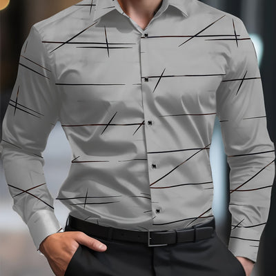Men's Casual Navy Blue Slim Shirt