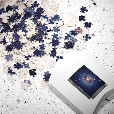 Astrology-Themed Puzzle - Zodiac Crab Design, Gift for Astrology Lovers, Family Game Night, Home Décor, Fun Brain Teaser