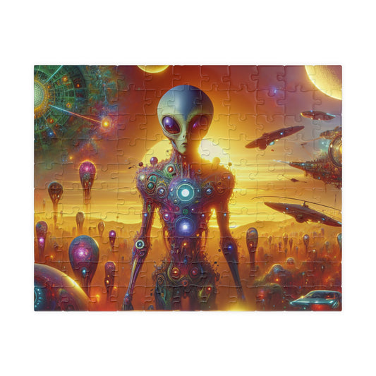 Digital Alien In Meme Mashups V2 Puzzle (110, 252, 520, 1014-piece)