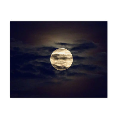 Moonlit Matte Poster - Serene Wall Art for Home Decor, Night Sky Print, Bedroom Aesthetic, Gift for Moon Lovers, Unique Decorative Artwork