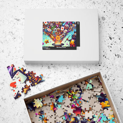 Magic-Themed Jigsaw Puzzle, Fun Family Game, Colorful Art Puzzle, Gift for Kids, Brain Teaser for Adults, Holiday Activity