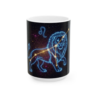 Leo Zodiac Ceramic Mug - Astrology Gift for Astrology Lovers, Personalized Birthday Gift, Constellation Coffee Cup, Horoscope Mug