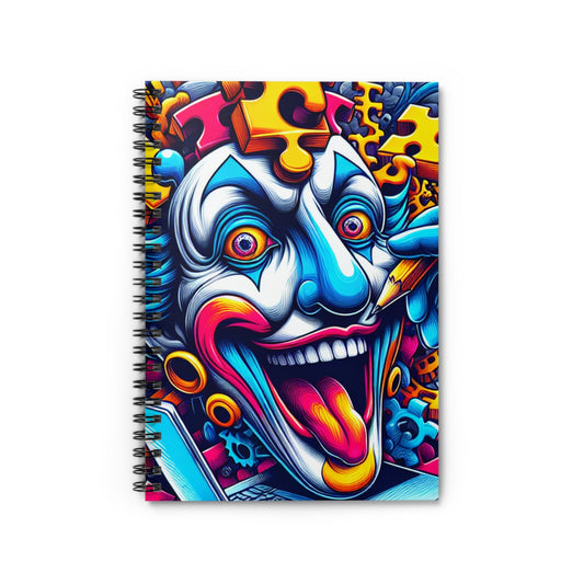 Vibrant Art Spiral Notebook - Ruled Line, Colorful Notepad for Journaling, Gift for Artists, School Supplies, Unique Sketchbook