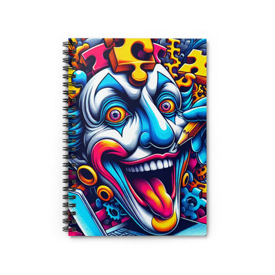 Vibrant Art Spiral Notebook - Ruled Line, Colorful Notepad for Journaling, Gift for Artists, School Supplies, Unique Sketchbook