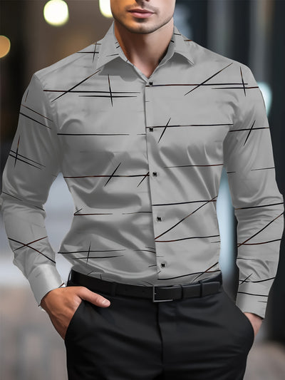 Men's Casual Navy Blue Slim Shirt