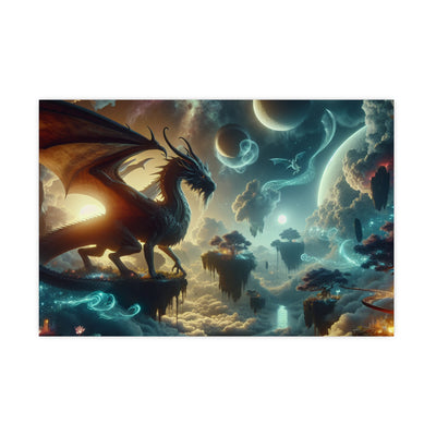 Mystical Dragon Wall Art Print, Fantasy Decor, Matte Poster for Home, Office, Gift for Dragon Lovers, Fantasy Art, Unique Room Decor