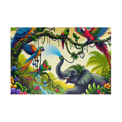 Vibrant Jungle Puzzle - 110-1014 Pieces, Colorful Nature Artwork, Great Gift for Animal Lovers, Family Fun, Educational Activity