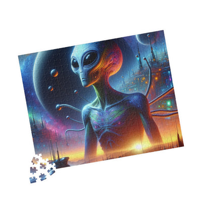 Digital Alien In Futuristic Landscapes V1 Puzzle (110, 252, 520, 1014-piece)