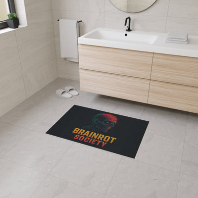Heavy Duty Floor Mat - Brainrot Society Design, Durable welcome mat, Funny home decor, Gifts for Halloween, Unique office floor rug