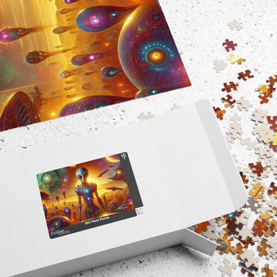 Digital Alien In Meme Mashups V2 Puzzle (110, 252, 520, 1014-piece)