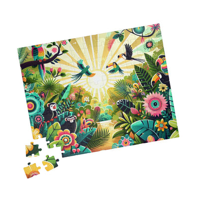 Vibrant Nature Scene Puzzle - 110, 252, 520, 1014-piece, Eco-Friendly Game, Family Fun, Home Decor, Gift for Nature Lovers