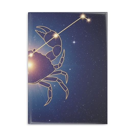 Celestial Cancer Zodiac Notebook, Astrology Journal, Gift for Astrology Lovers, Star Sign Notepad, Starry Night Journal