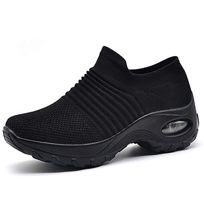 [Air Cushion Sole Sneakers] Lightweight Mesh Women's Air Cushion Sole Chunky Sneakers - Low Top Running Shoes - Women's Footwear