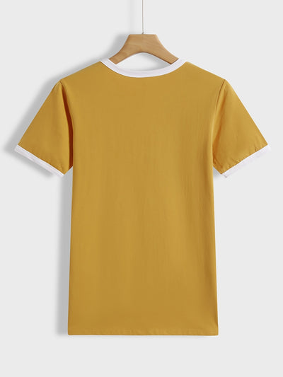 Loose Crew Neck T-shirt, Casual Simple Short Sleeve Summer T-Shirts Tops, Women's Clothing