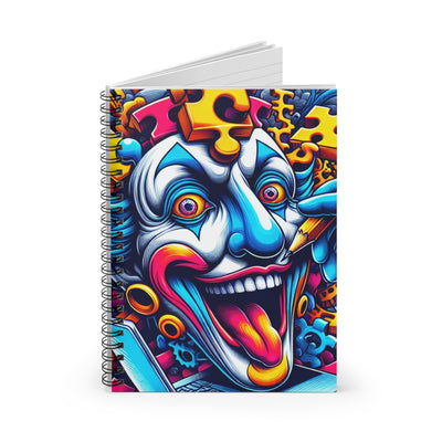 Vibrant Art Spiral Notebook - Ruled Line, Colorful Notepad for Journaling, Gift for Artists, School Supplies, Unique Sketchbook