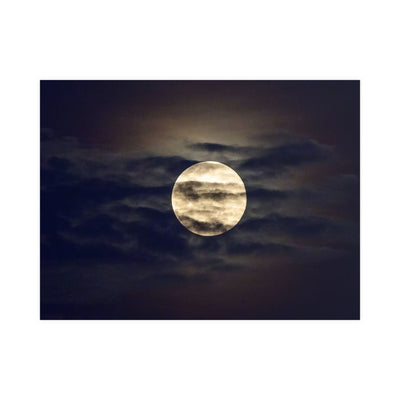 Moonlit Matte Poster - Serene Wall Art for Home Decor, Night Sky Print, Bedroom Aesthetic, Gift for Moon Lovers, Unique Decorative Artwork