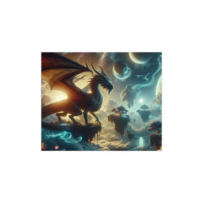 Mystical Dragon Wall Art Print, Fantasy Decor, Matte Poster for Home, Office, Gift for Dragon Lovers, Fantasy Art, Unique Room Decor