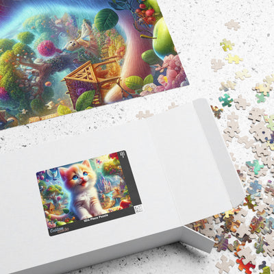 Whimsical Cat Puzzle, Fun Family Game, Cat Lovers Gift, Relaxing Activity, Unique Gift, Home Decor, Creative Brain Teaser