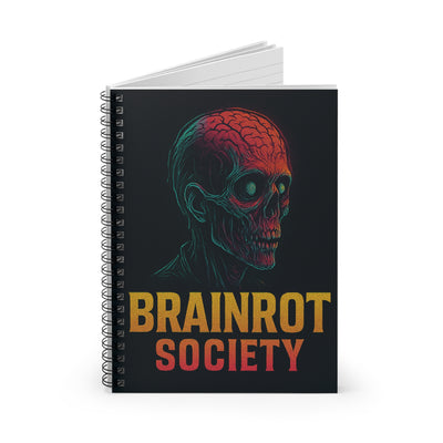 Gothic Spiral Notebook - Brainrot Society | Unique Journal for Art Lovers, Dark Aesthetic Gift, Creative Writing, School Supplies, [...]
