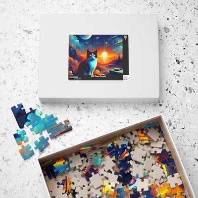 Digital Cat In Cyberpunk Animals V1 Puzzle (110, 252, 520, 1014-piece)