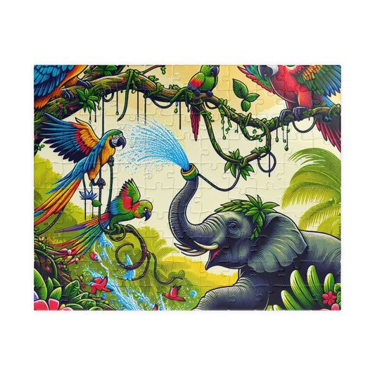 Vibrant Jungle Puzzle - 110-1014 Pieces, Colorful Nature Artwork, Great Gift for Animal Lovers, Family Fun, Educational Activity