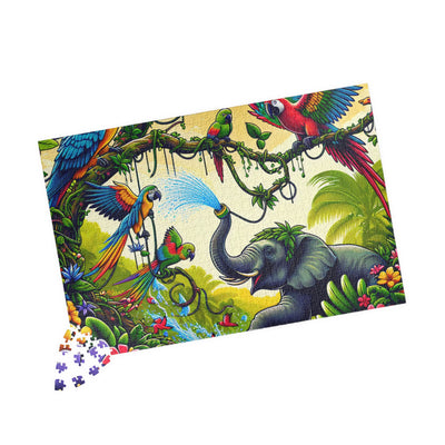 Vibrant Jungle Puzzle - 110-1014 Pieces, Colorful Nature Artwork, Great Gift for Animal Lovers, Family Fun, Educational Activity